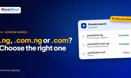 .ng vs .com.ng vs .com domain comparison for Nigerian businesses with prices in naira