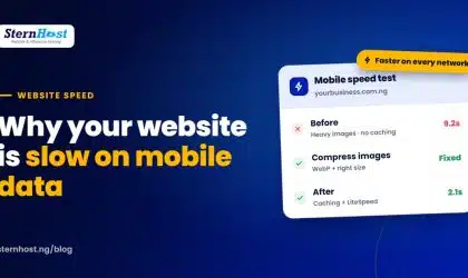 Slow website in Nigeria speed test on mobile data with fixes for images, caching and hosting