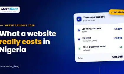 Website cost in Nigeria breakdown in naira for domain, hosting and design